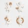 Wall deaf "Angels" 4 pieces 20.5 x 14.5 x 5.5 cm, white with gold