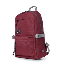 Youth backpack, synthetic fabric, 285x440x135 cm, Bordeaux/black