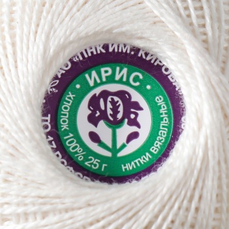 Knitting threads "Iris" 150m/25g 100% Mercerized cotton color 0102-3