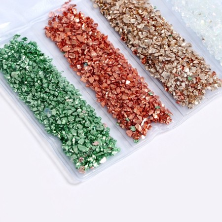 Glass chips for epoxy resin, set of 6 colors, weight 1 color - 5 g-1