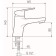Mixer for the RMS SL132-001F shell, single-leaf, non-rotary spout, chrome