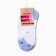 Women's socks shortened "cat", white/blue color, rr 23-25