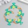 Decor for creativity Plastic "Bird green-yellow with gold" 2.3x3.5x0.4 cm