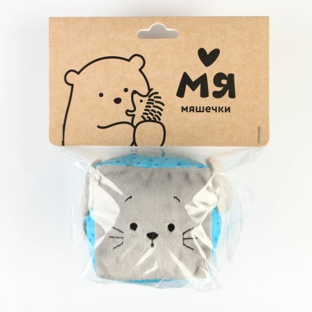 Toy soft cube "Mouse", crumbs-3