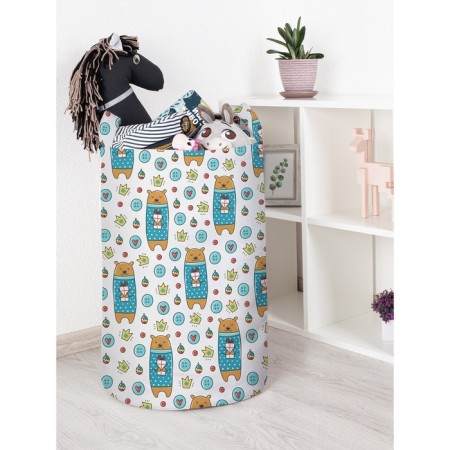 Basket for toys "Bear with a gift, size 40x60 cm