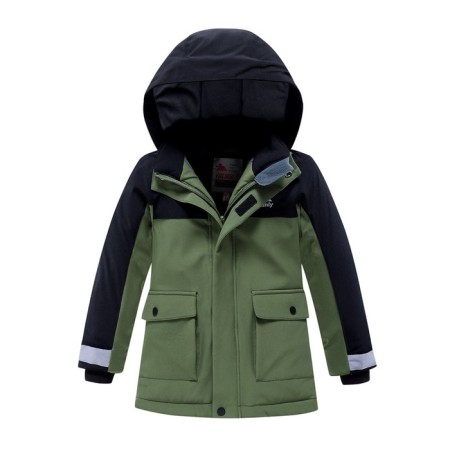 Ski costume for a boy, khaki color, height 98 cm-1
