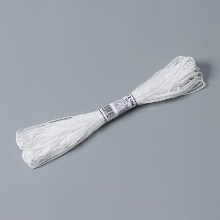 Household “assistant” cord, d = 2 mm, 20 m, white color