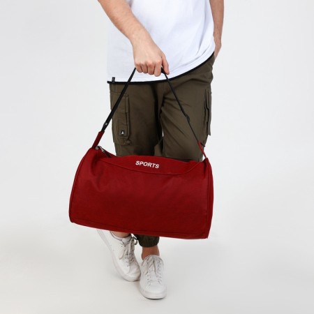 Sports bag with lightning, long belt, red color-5