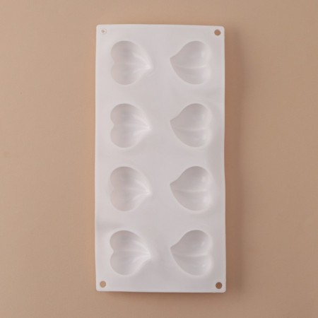 Form for mousse desserts and baking "Randeva", 30 × 14.4 × 2 cm, 8 cells (4.9 × 4.4 cm), white color-2