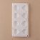 Form for mousse desserts and baking "Randeva", 30 × 14.4 × 2 cm, 8 cells (4.9 × 4.4 cm), white color