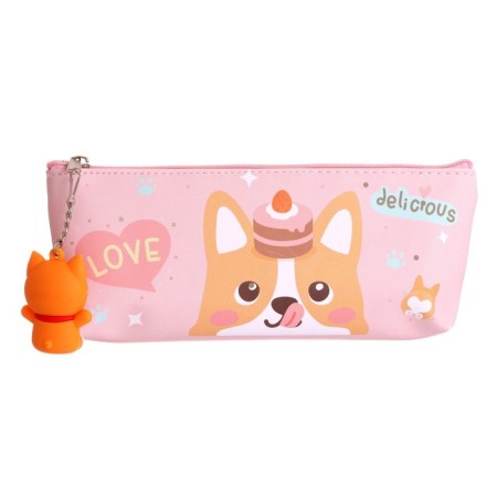 School Penal on a zipper, with a suspension, "dog", mix-4