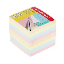 Блок бумаги для записей ErichKrause, 9 x 9 x 9 см, плотность 80 г/м2, цветной