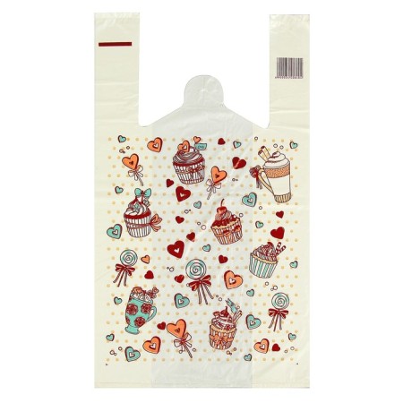 Package "tea party", polyethylene, T -shirt, 26 x 48 cm, 12 μm