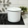Pan without a decolle, 5.5 l, induction, metal cover, white color