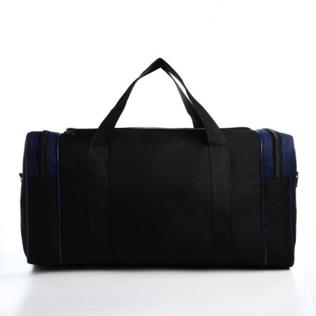 Road bag with lightning, 3 outer pockets, long belt, black/blue color-1