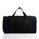 Road bag with lightning, 3 outer pockets, long belt, black/blue color