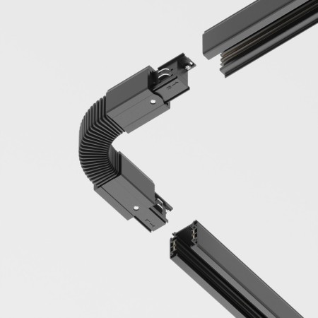 The Connector is flexible for the Technical TRA005CF-31B overhead track system, 24,2x3.3.3.2 cm, black color is black-4