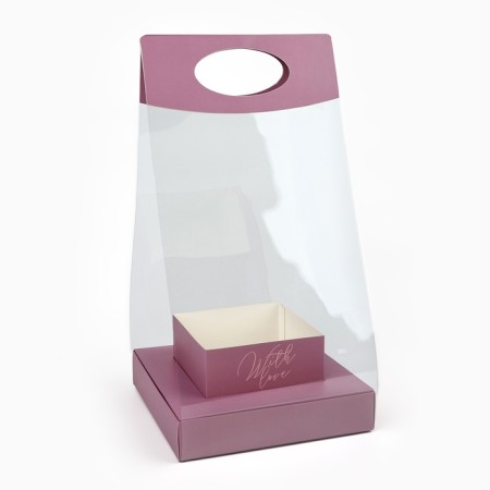 Box Gift folding carrion for colors, packaging, "lavender", 20 x 20 x 4 cm-2