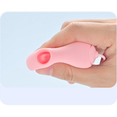 Vibroyaite with a vacuum-wave clitoris stimulant, Power Bank, Soft silicone, pink-9