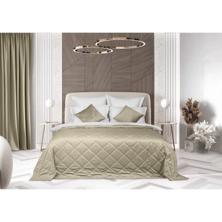 Velluto bedspread, size 240x260 cm, gray-beige color
