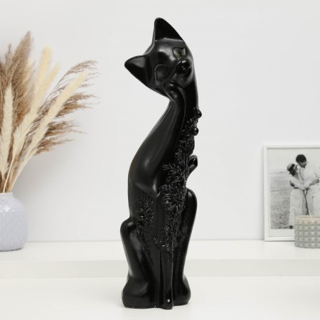 Pig a piggy bank "Cat" Black, 49cm