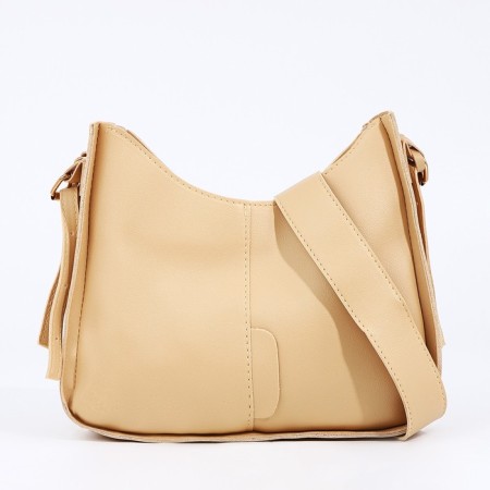 Bag Female Tout with zipper, beige color