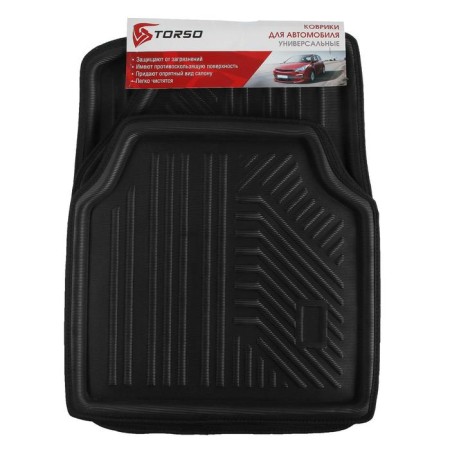 Car mats Torso, EVA, 70 × 52 cm, 52 × 52 cm, black, set 4 pcs