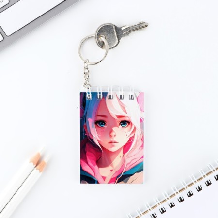 Key a keychain “Anime” notebook, 5.5 x 7.5 cm-2