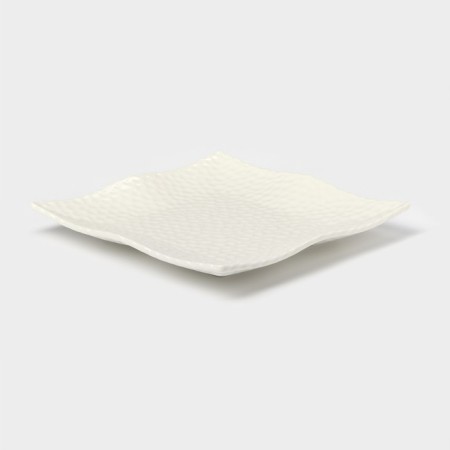Ceramic square "airiness", d = 24 cm, white color-1