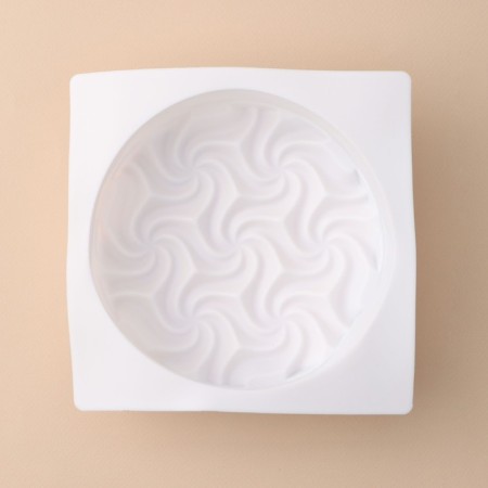 Form for mousse desserts and baking konfinetta "whirlwind", 17.5 × 5.5 cm, cell d = 15 cm, white color-2