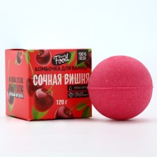 Бомбочка для ванны, аромат вишни, 130 г, BEAUTY FOOD