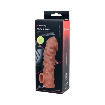 Kokos nozzle is realistic with additional stimulation, TPE, bodily, 17.6 cm-8