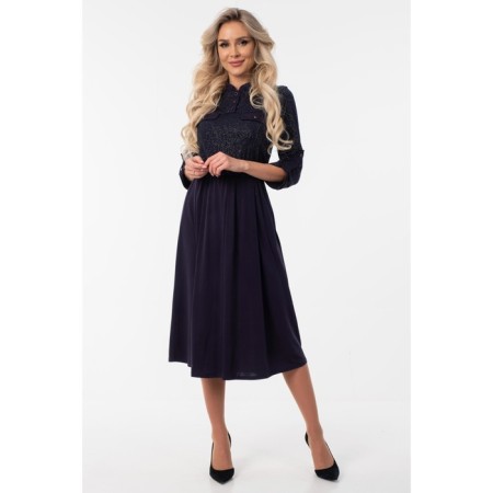 Female dress, size 44, blue color-4