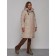 Coat insulated winter female, size 50, beige color
