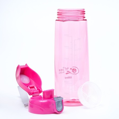 Water bottle, 600 ml, "ivi", pink-1