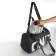 Female sports bag, textura, small size, gray color