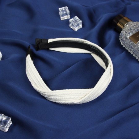 Hair cap "jeannet" braid weaving, 3 cm, beige