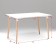 Table on wooden legs Hy-T04, white, size 120x80x74 cm