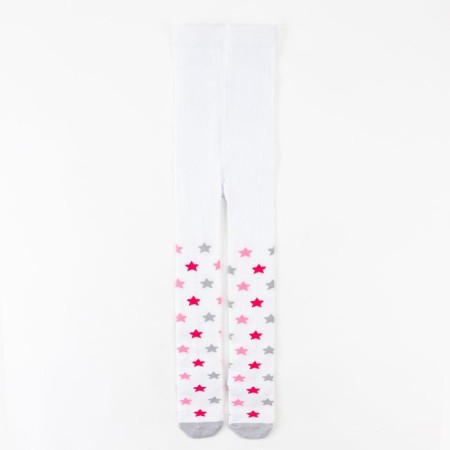 Pantyhose baby kaftan "Stars" 104-110 cm, white color-1