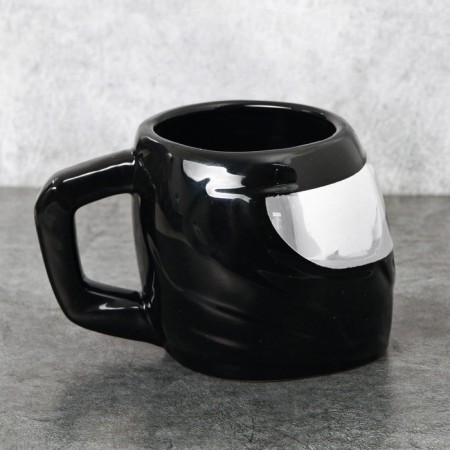 Ceramic “helmet” mug, black, 600 ml, black color-2