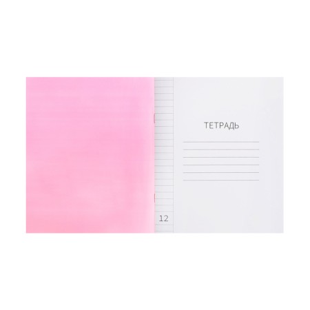 Notebook 12 sheets in the Calligrata "Red" line, plastic cover, with alphabet, OFSET block-2