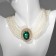 Choker-Coker "luxury" pearl, green in gold, 30.5 cm