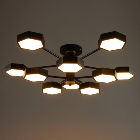 Chandelier 1318/10BK LED 240W 3000-6000K Black 87x90x25 cm Bayerlux-2