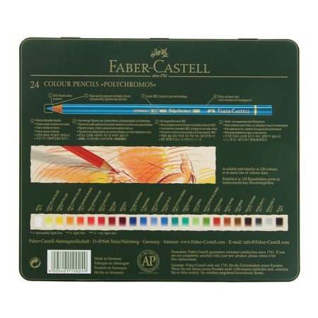 Pencils Art-Color Faber-Castell Polychromos® 24 colors, in a metal box-2