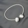 Picking for curtains "Balls", d = 3 cm, 40 cm, milk color