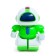 Robot radio -controlled "minibot", light effects, green color
