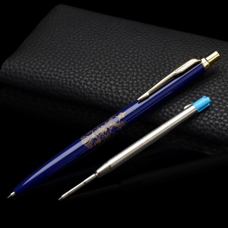 Metal handle automatic "Coat of arms", blue paste 1.0 mm-4