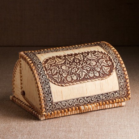 Bread "Berry", 24 × 20 × 15 cm, birch bark-5