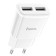 Network charger Hoco C88A, 2 USB, 2.4 A, white