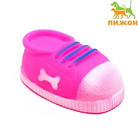 Brying Toy "boot" for dogs, 9.5 cm, pink